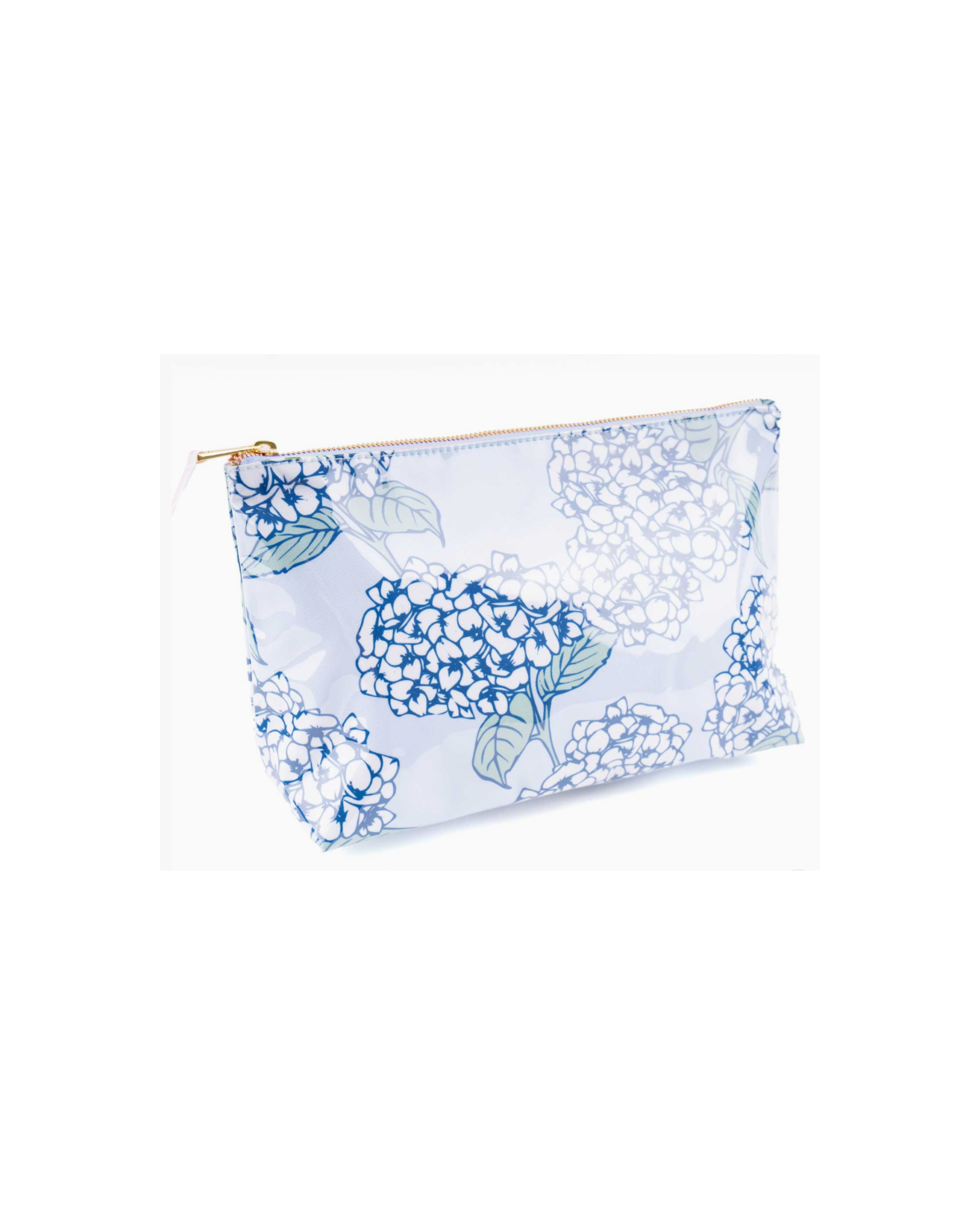 Hydrangea Clear Coated Travel Case