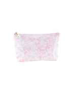 Pink Toile Clear Coated Travel Case