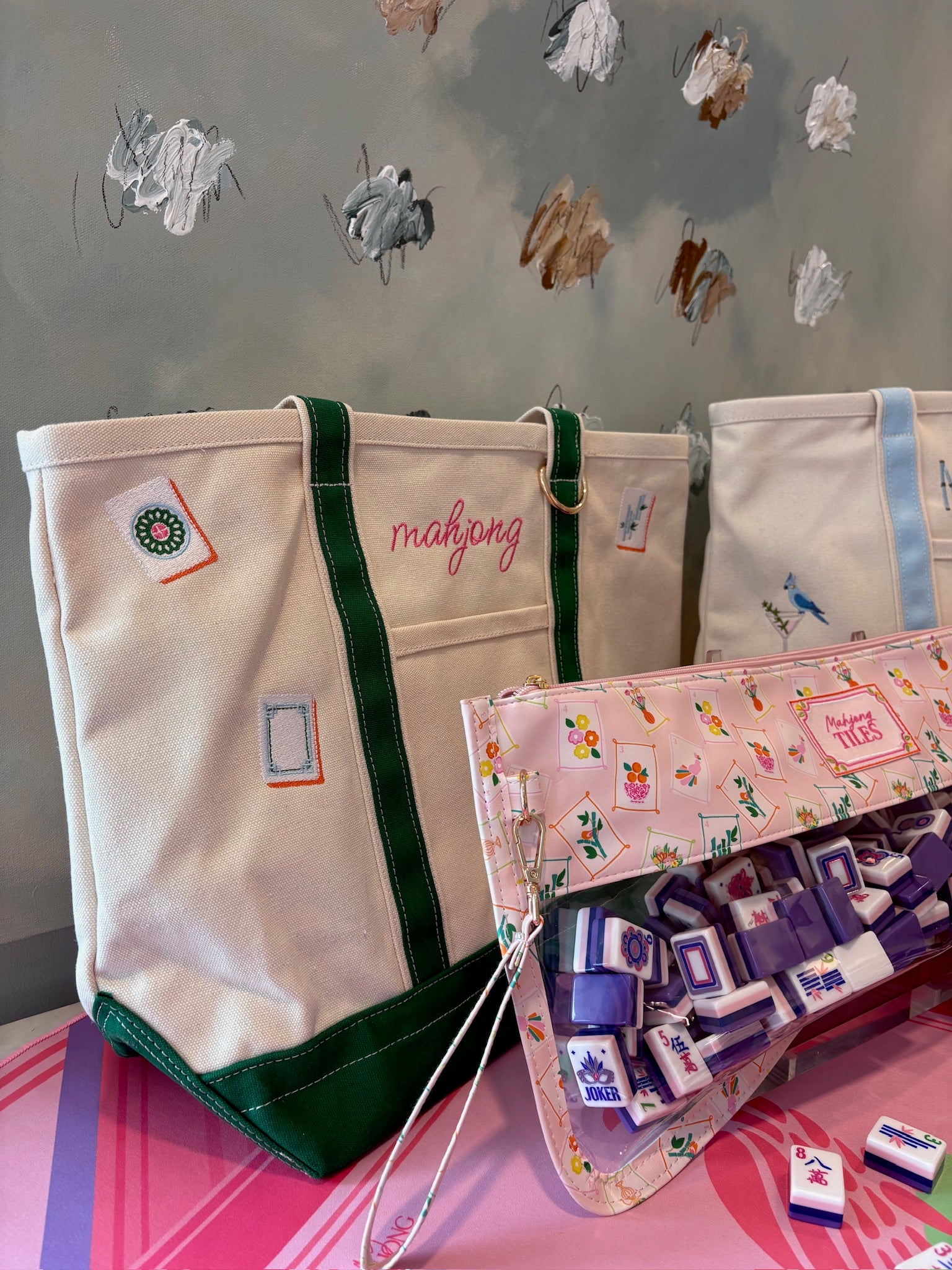 Green Mahjong Bag