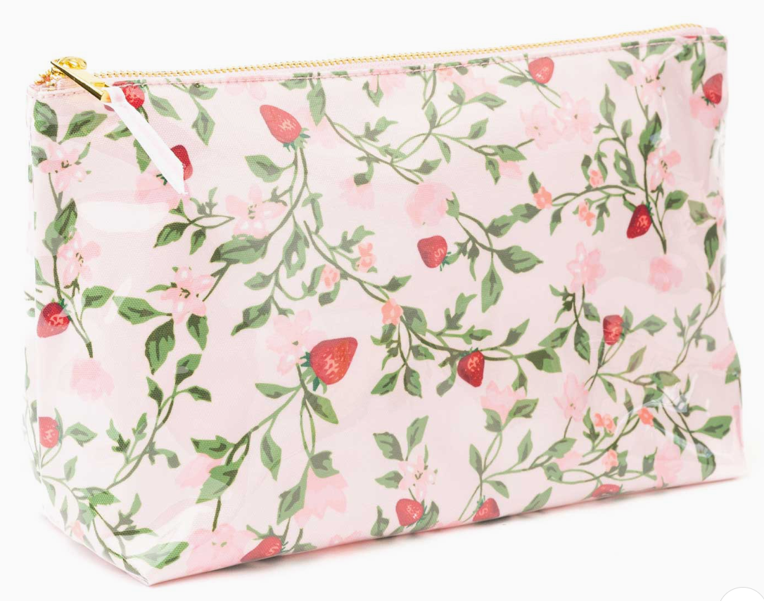 Berry Botanical Clear Coated Travel Case