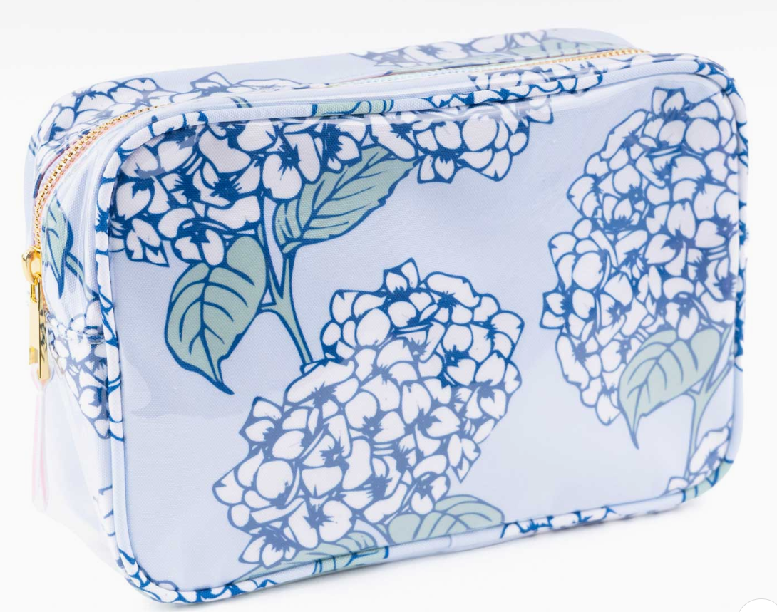 Hydrangea Clear Coated Rectangular Bag