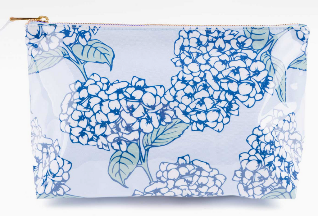 Hydrangea Clear Coated Travel Case