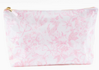 Pink Toile Clear Coated Travel Case