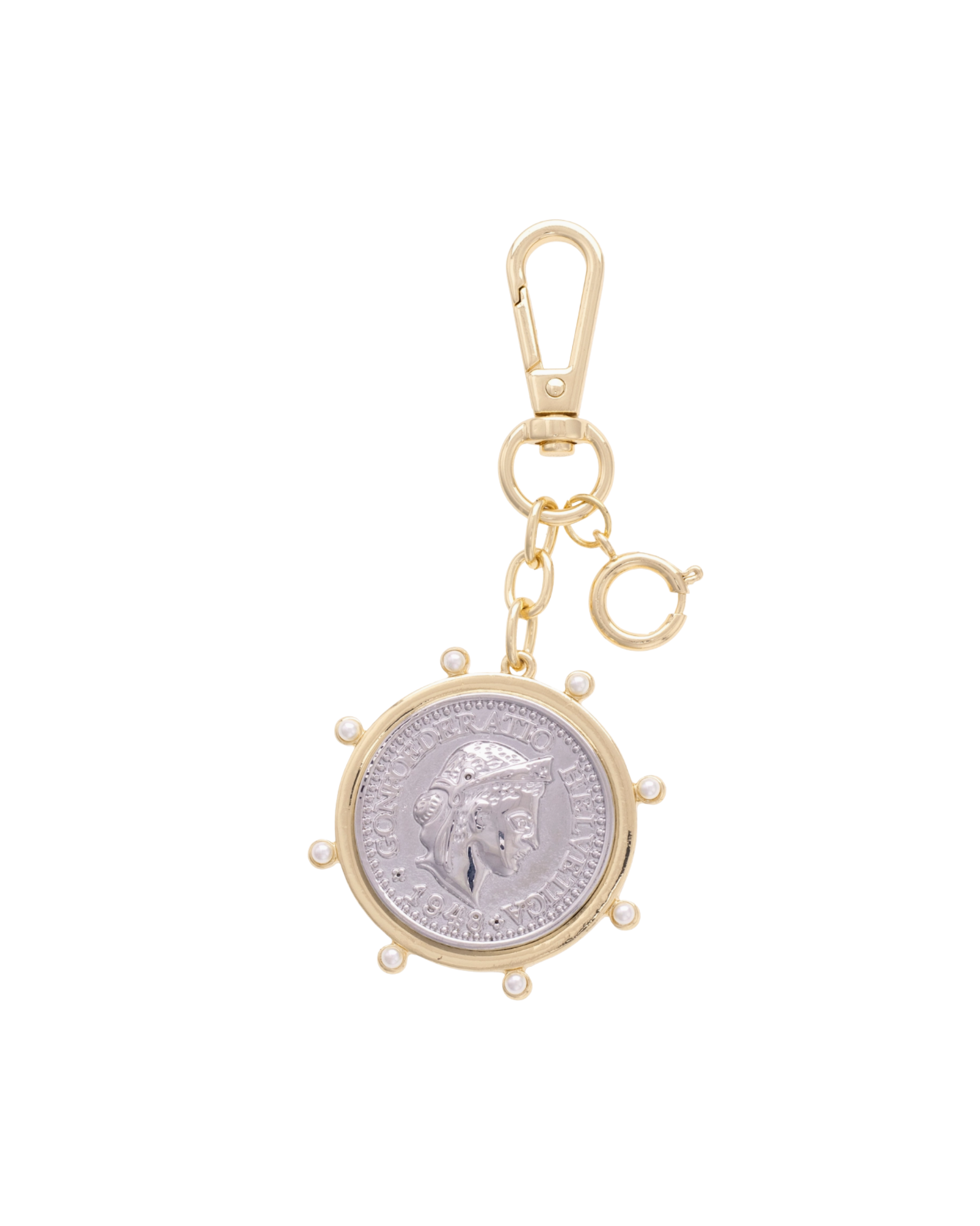 Studded Coin Bag Charm