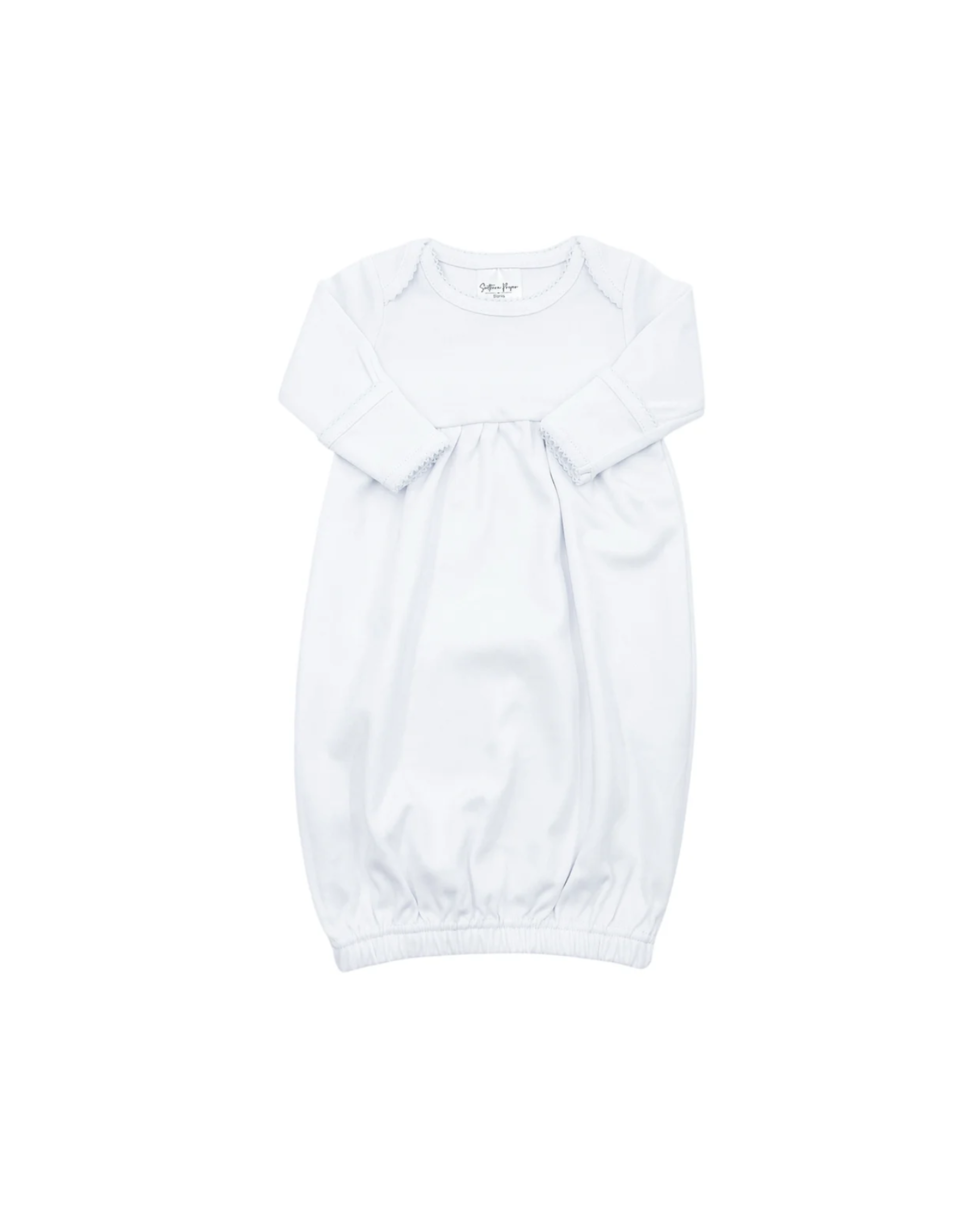 Picot Trim Newborn Gown